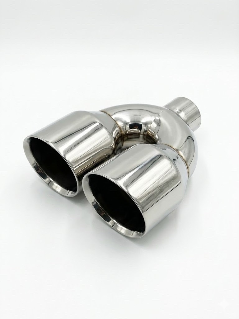 Dual Exhaust Tip, 4 to 8 inch, Stainless Steel