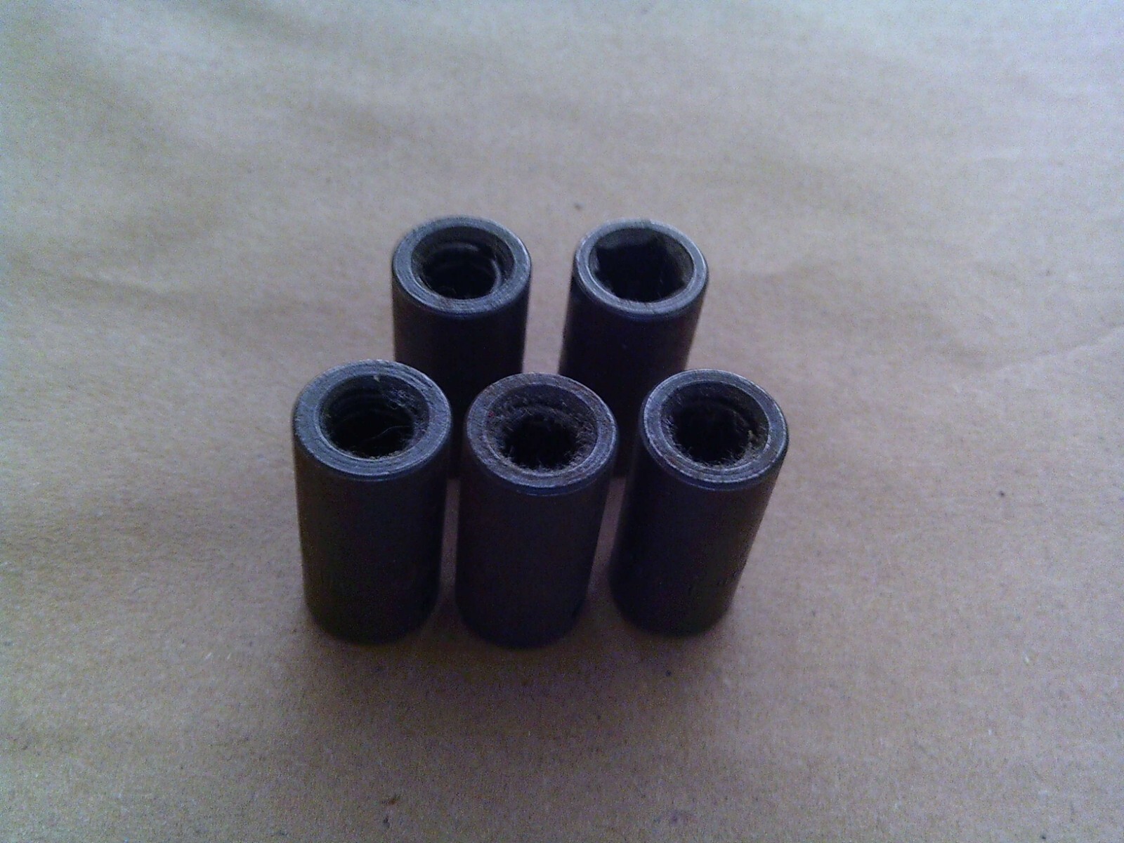 FIVE !! Irwin 1/4" Square Drive 1/4" Hex Bit Holders 93811 Made In USA