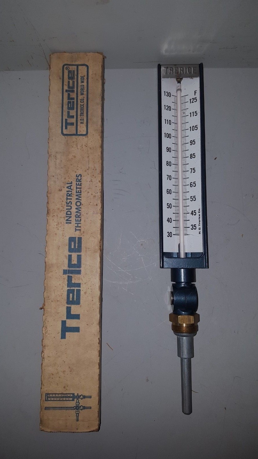 Trerice Thermometer, 30-130F, BX91403-1/2