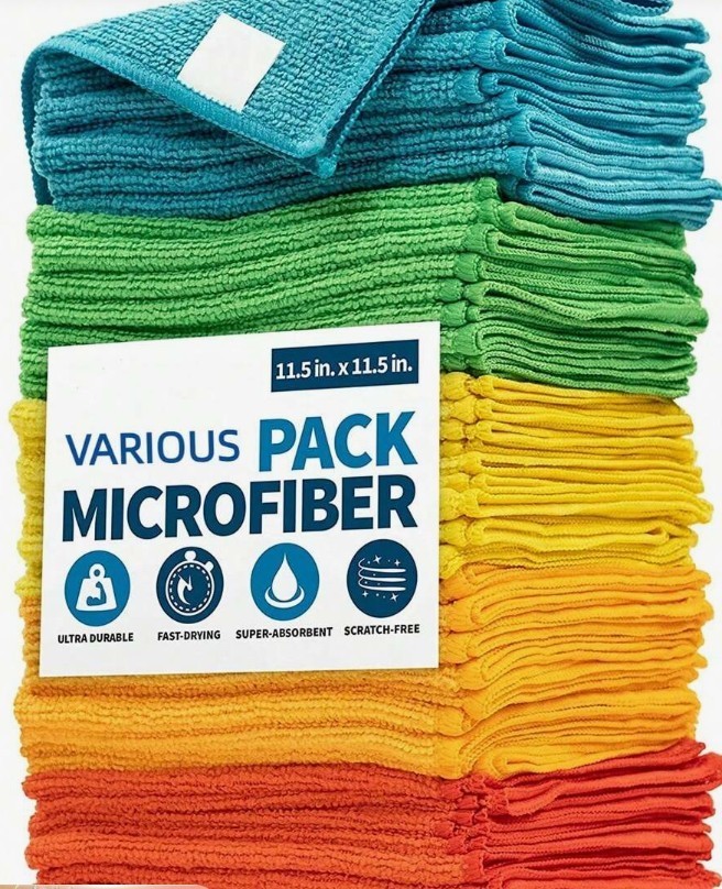 20 Pack Soft Absorbent Sponge Cloths Set Quick Dry Kitchen Cleaning Towels Home