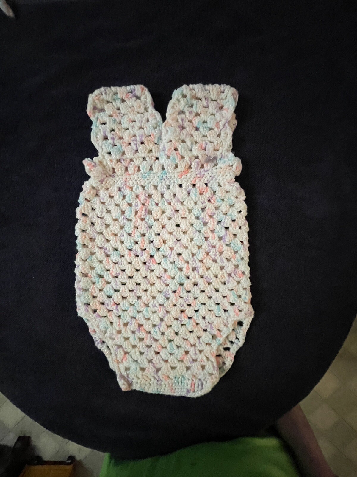 Newborn hand crocheted Romper & Bonnet