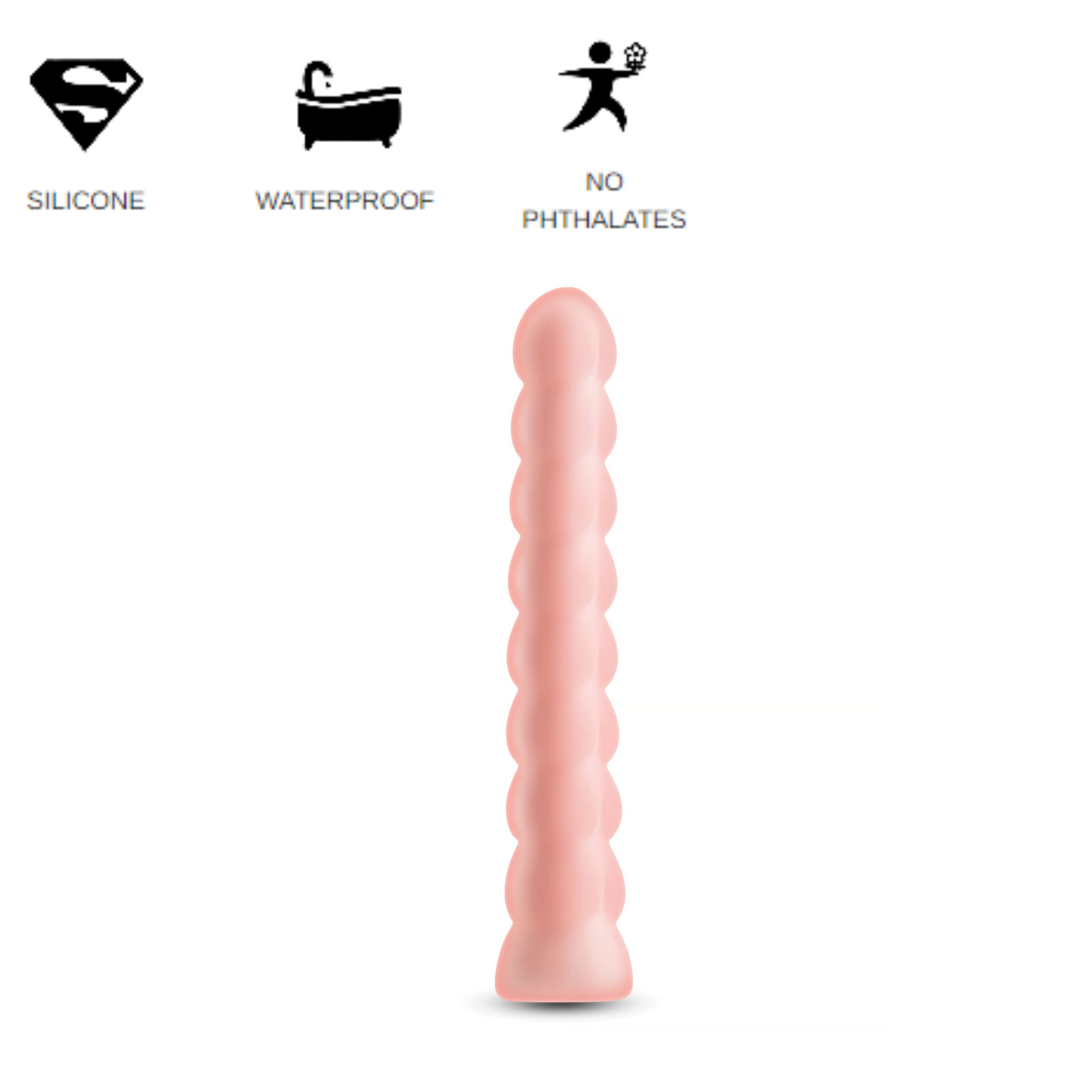 Rechargeable Silicone Ribbed G-spot Clit Vibrator Powerful Multi-speed Vibe