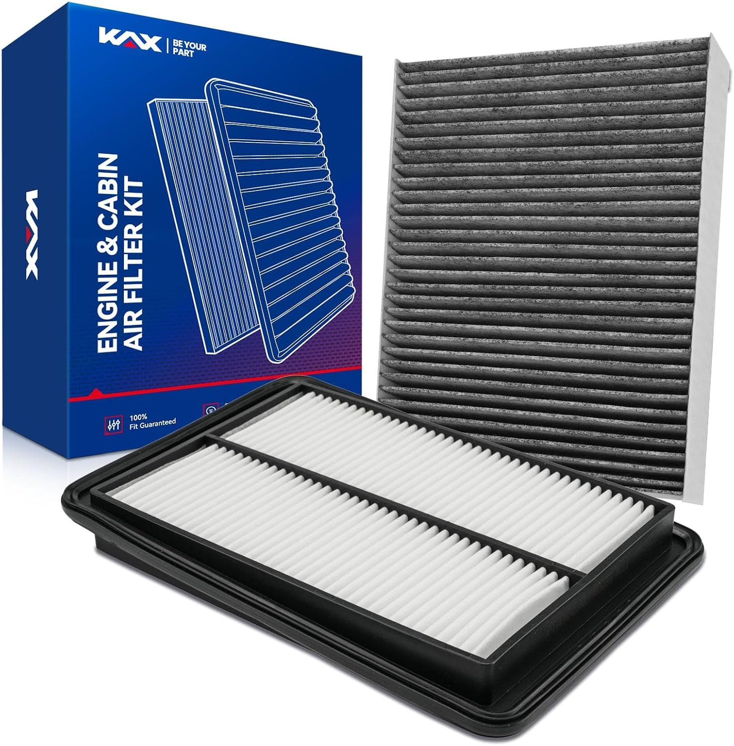 Engine & Cabin Air Filter Kit, Replacement for Nissan Rogue 2014-2020, Rogue Spo
