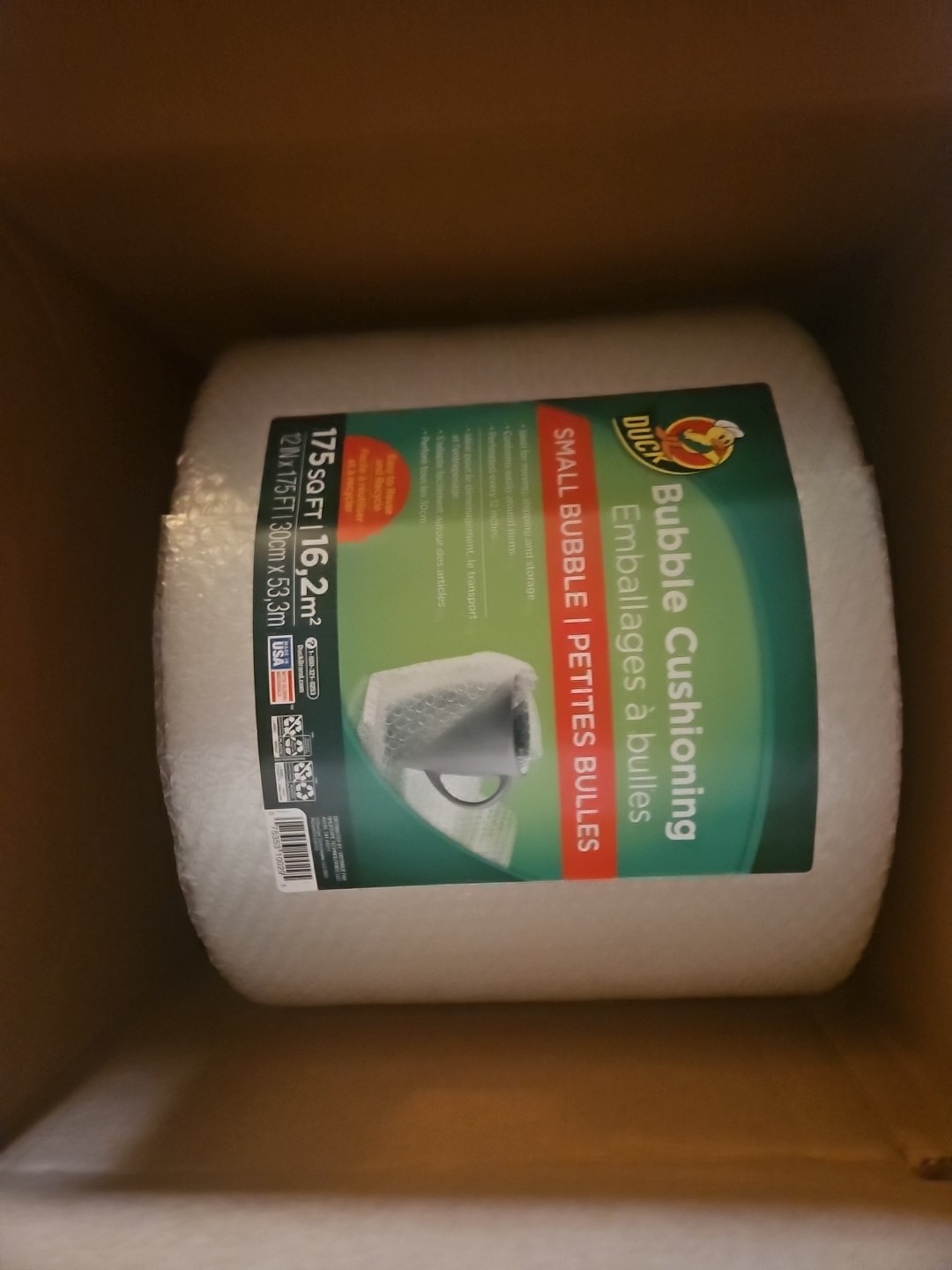 Duck 12 in. W X  175ft. L Bubble Wrap. Perforated Every 12 Inches.
