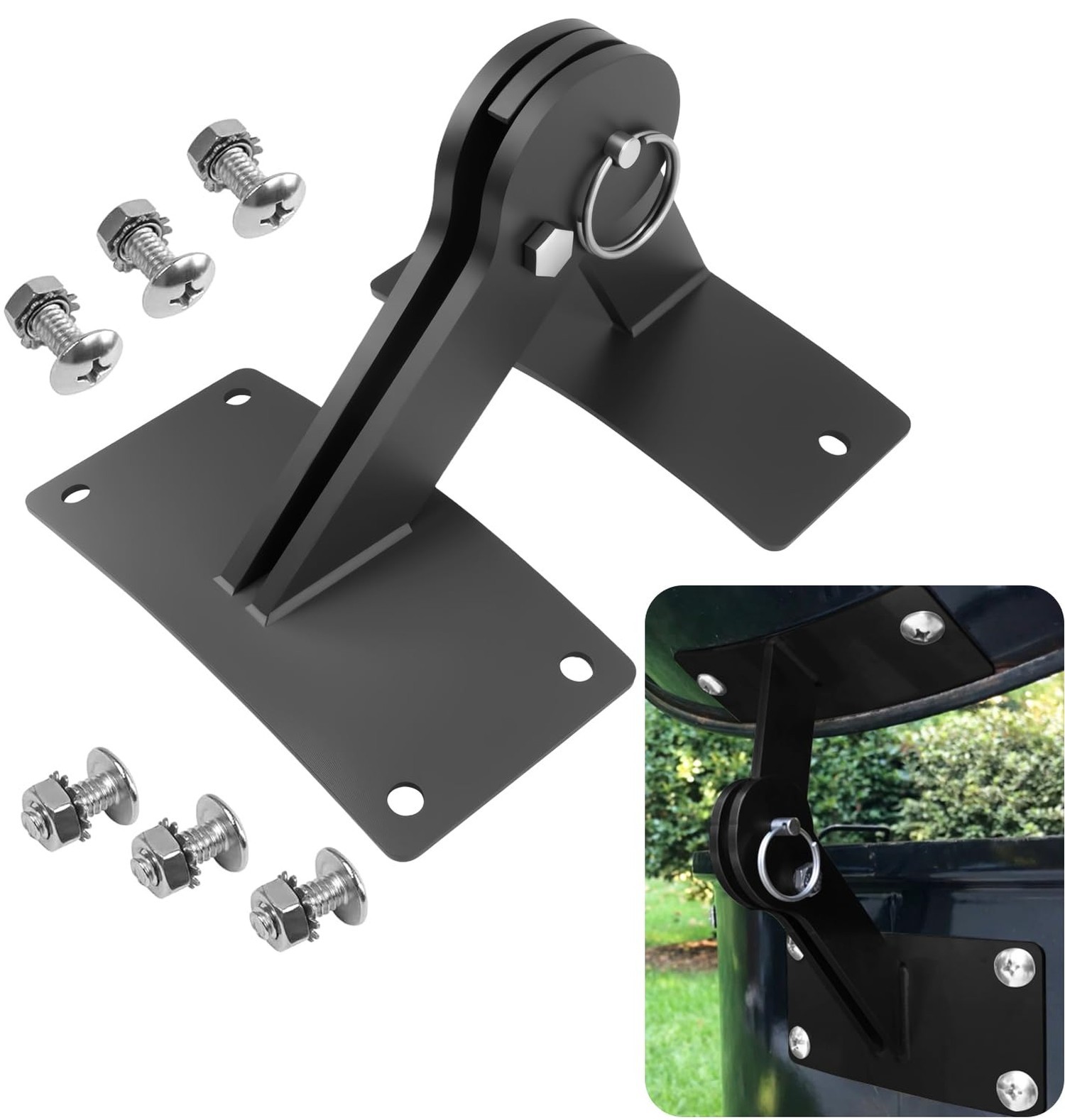 Stainless Lid Hinge Kit Compatible with Weber Smokey Mountain Grill 18.5" & 2...