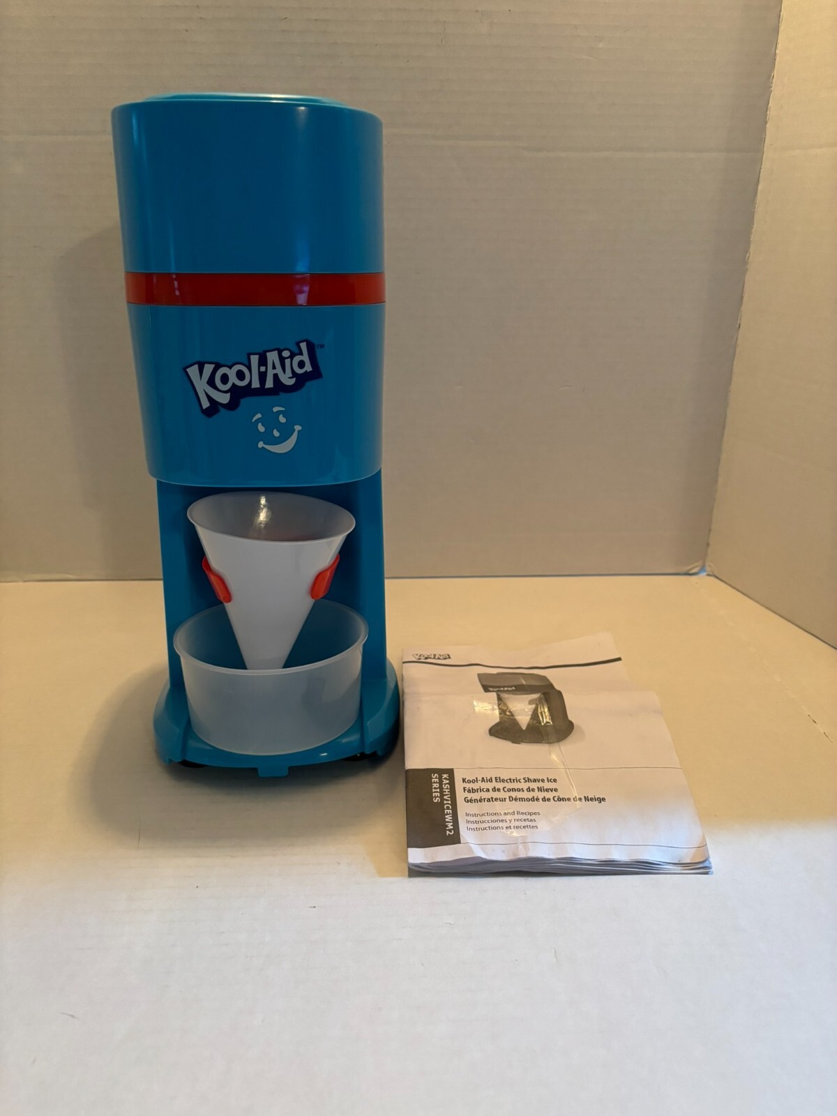 New Without Box Kool-Aid Electric Shave Ice Machine Teal Blue Color W/ Manual