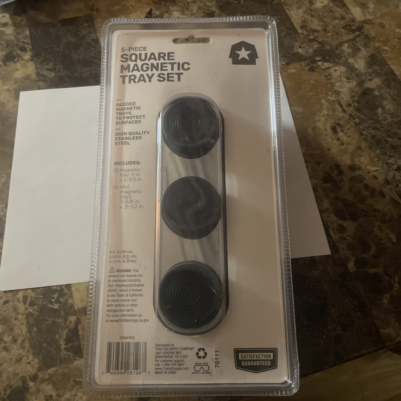Magnetic Tool Trays 5 Pieces New