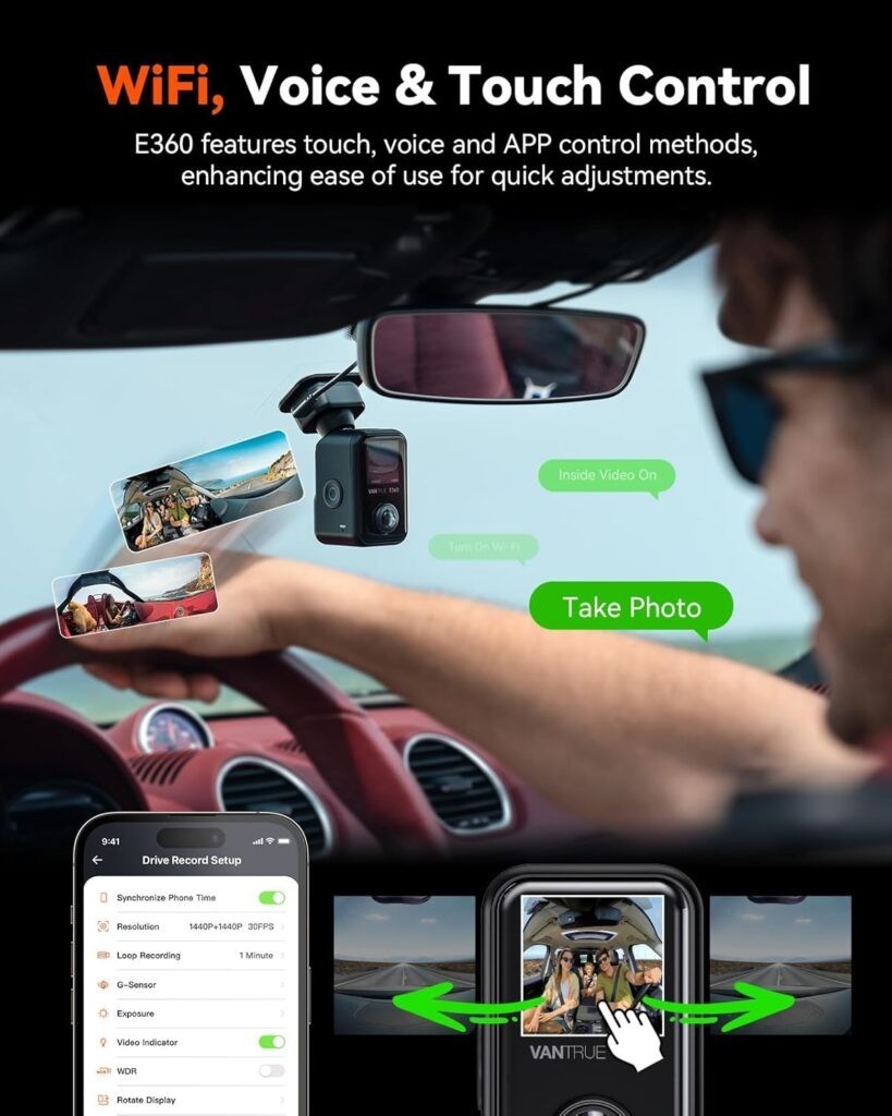 Vantrue E360 5.2K 360° Panoramic Dash Cam | Authorized Dealer