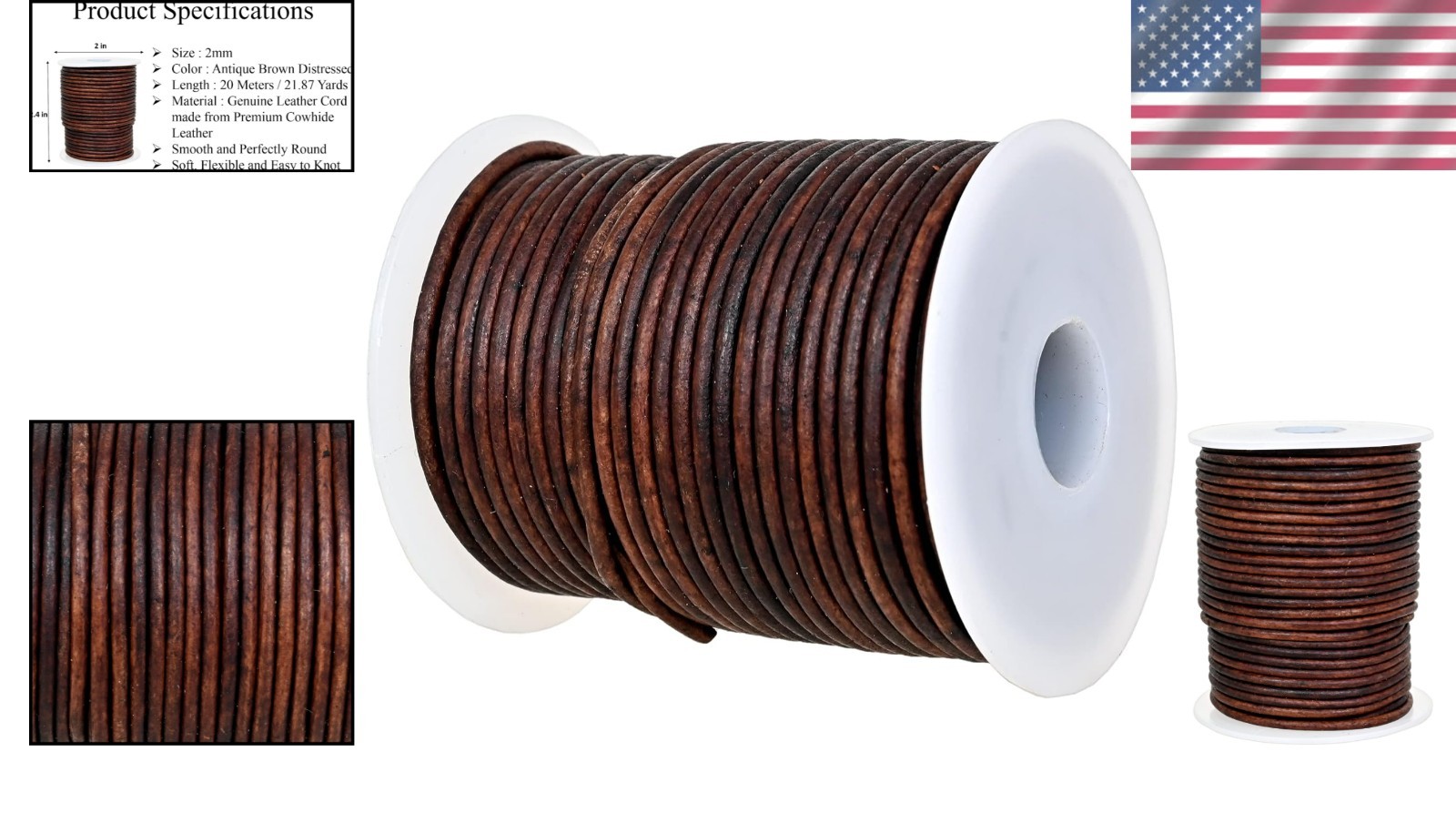 Waterproof 20M Rustic Leather String Cord for Jewelry Making & Crafting Ideas