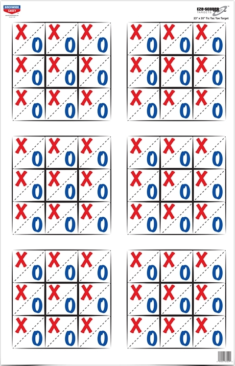 (5) Eze-Scorer Tic-Tac-Toe Paper Target, 23" x 35"