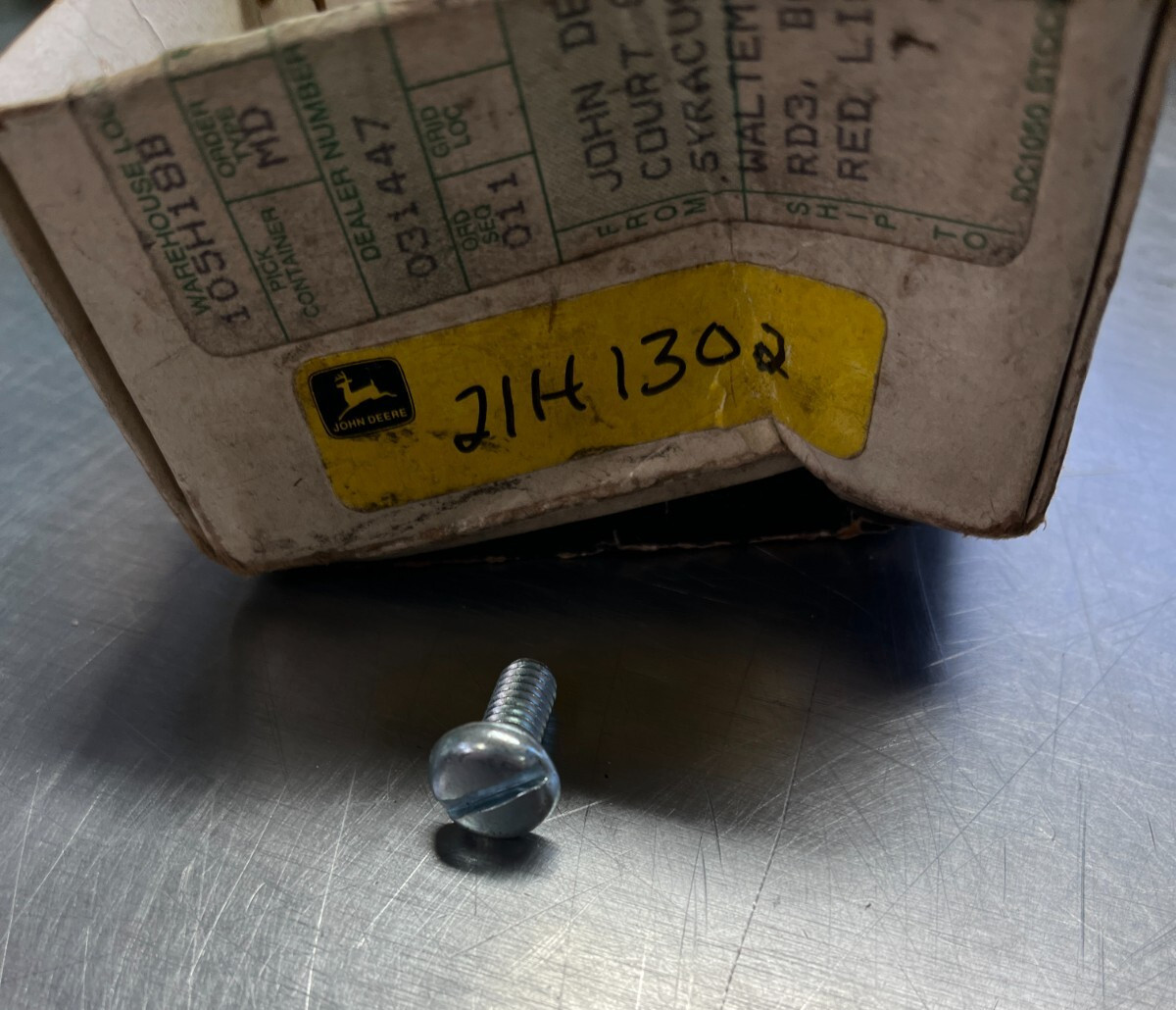21H1302   Genuine OEM  John Deere  SCREW