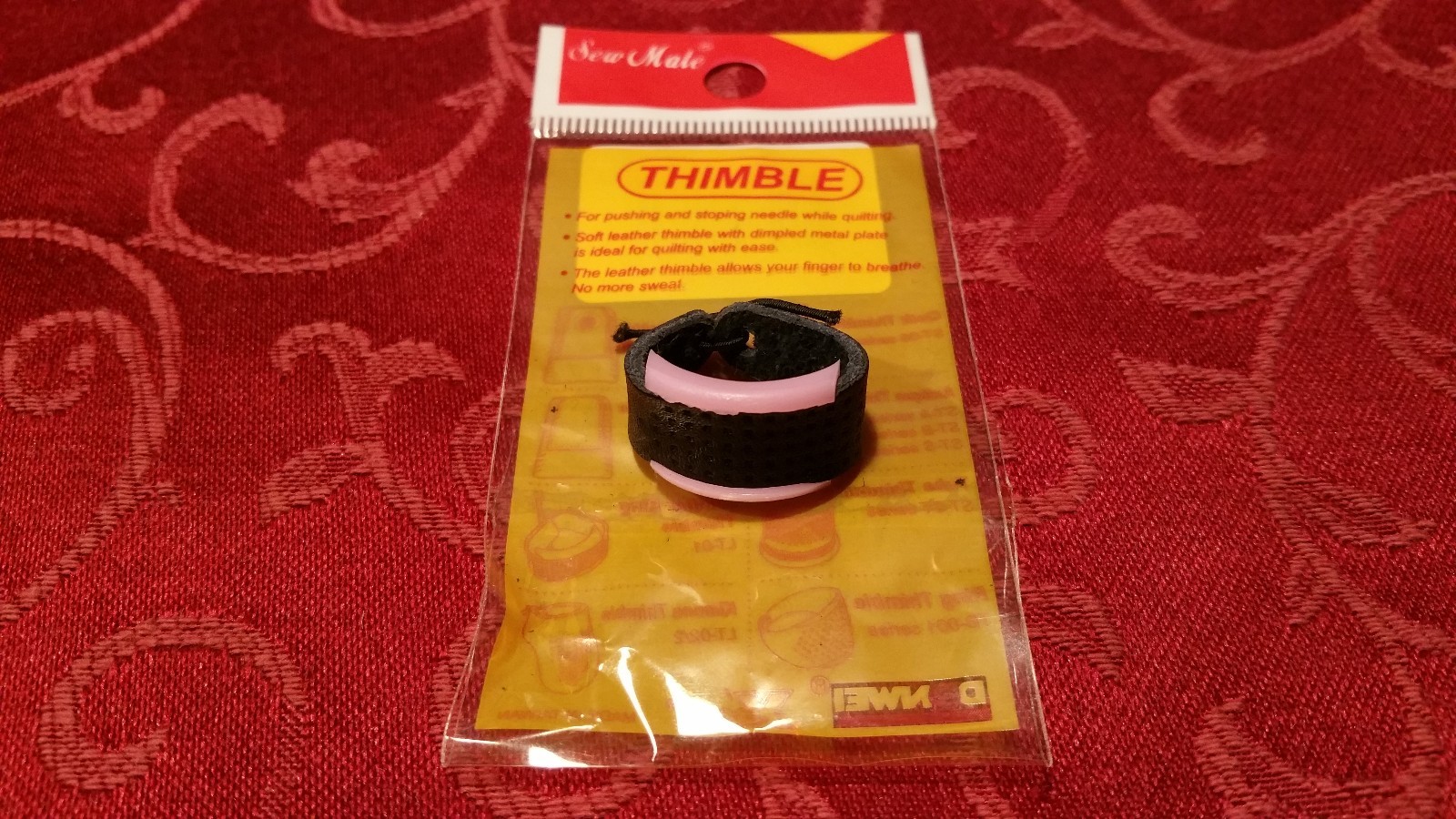 Leather Ring Thimble Quilting Sewing Notions Adjustable  Small Medium Large