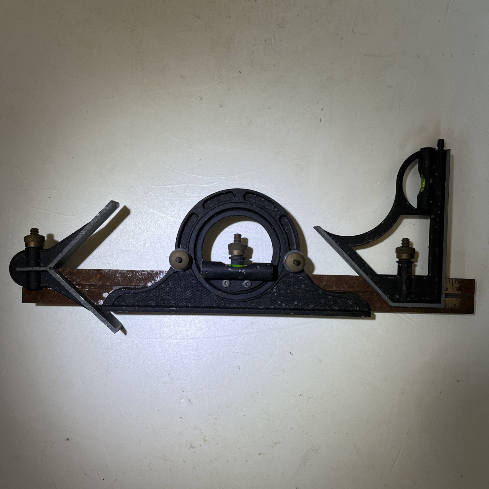 Vintage Adjustable Bevel Protractor Angle Finder Sliding Bevel W/Protractor Head