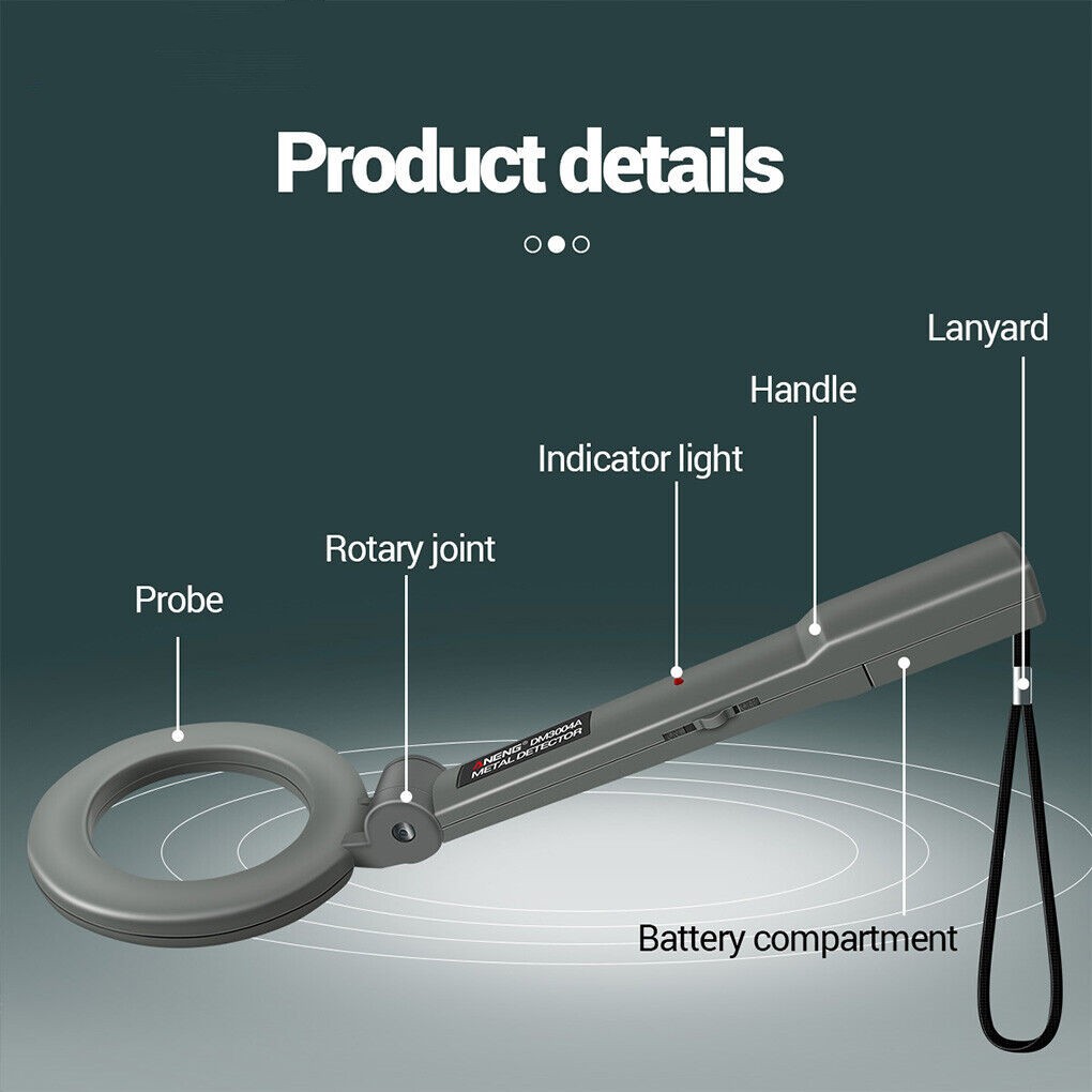 Handheld Metal Detector Airport Security Scanner High Sensitive Testing Tool