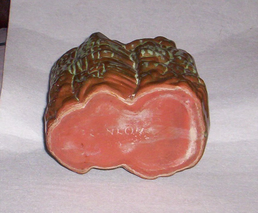 Frankoma Pottery Cork Bark Planter B3 Green