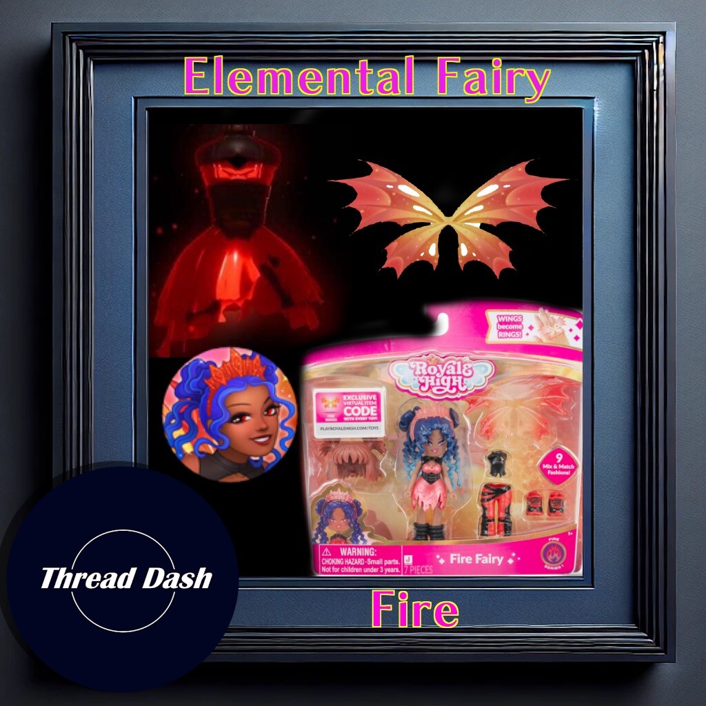 Royale High Fire Fairy - Fire Wings In Game -  Code Only Sent Through Ebay Msgs