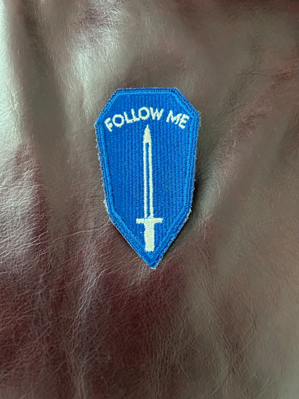 New - WW2 U.S. Army Infantry School "Follow Me" Uniform Patch