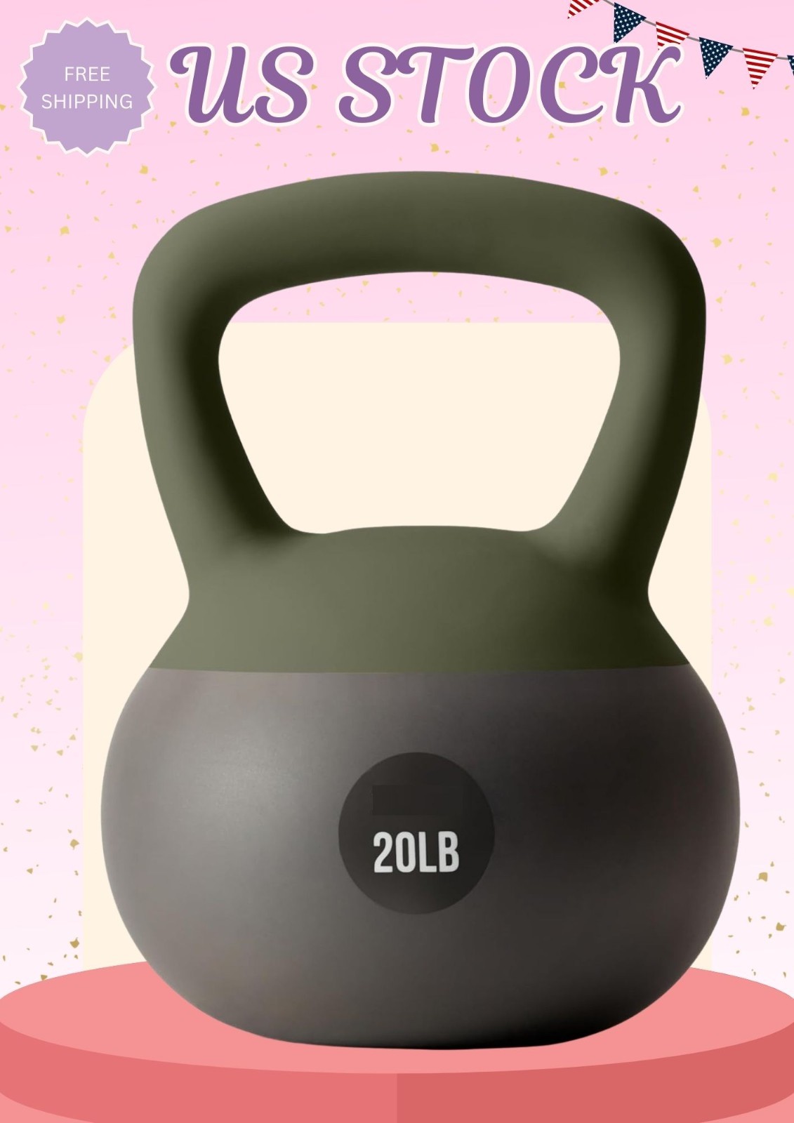 Soft Kettlebell with Cushioned Impact-Resistant Base - Anti-Slip Wide Grip