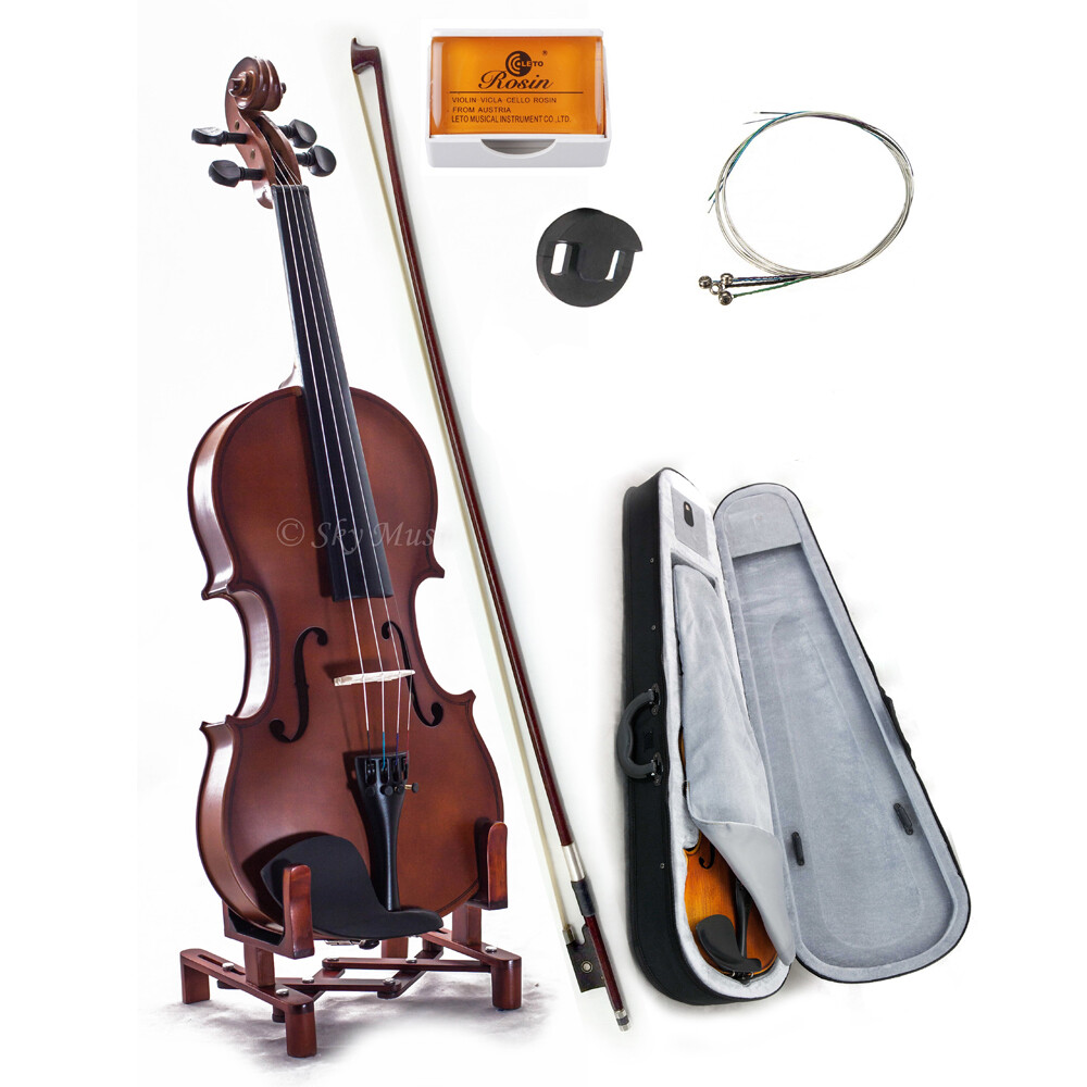 New WOODEN Student Violin VN101 3/4 Size w Case Bow Rosin String *GREAT GIFT*