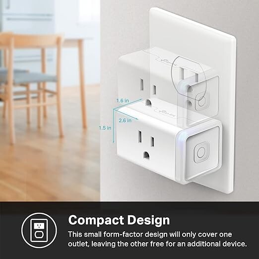 Smart Plug Mini 15A, compatible con Apple HomeKit, Smart Outlet funciona. neuvo.