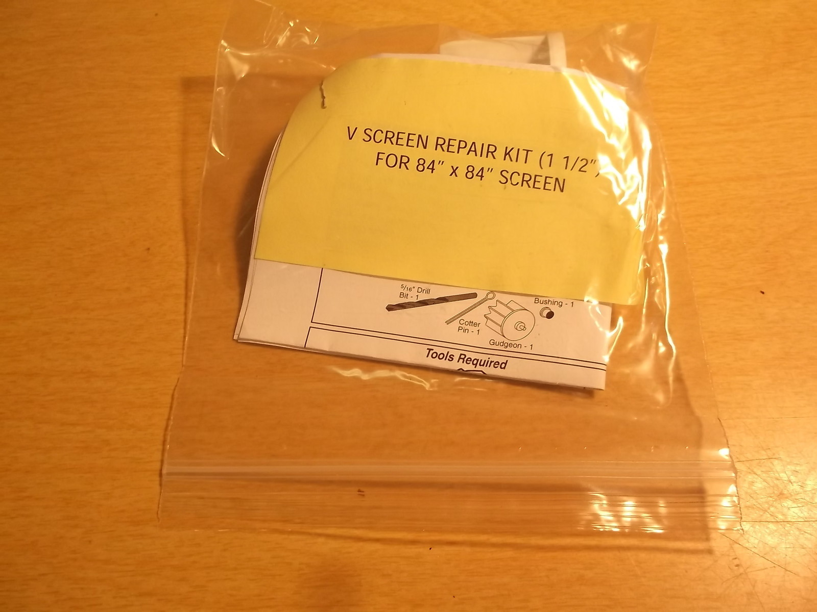 V Screen Repair Kit 1-1/2 for 84" x 84" Screen with Instructions *FREE SHIPPING*