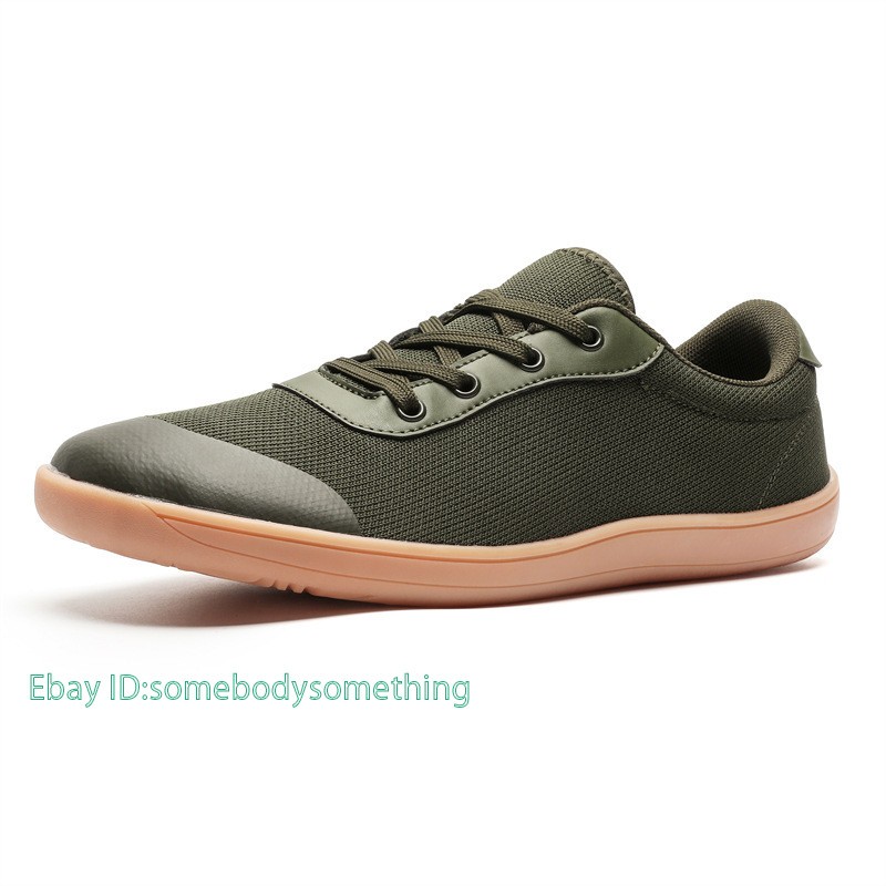 Men's Wide Toe Box Casual Barefoot Shoes Comfort Lace Up Sneakers Size 8-14