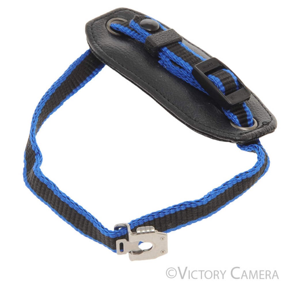 Mamiya 645 Super / Pro / TL Black & Blue Wrist Strap w/ QR Connector