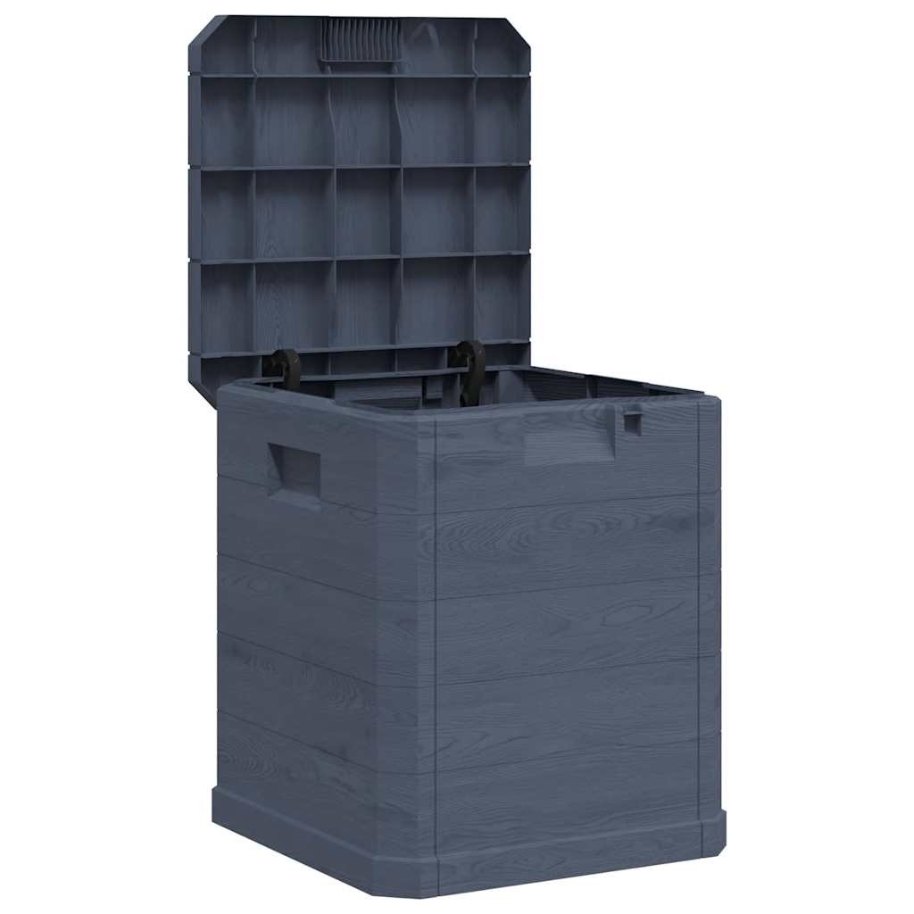 Patio Storage Box Deck Box with Lid Outdoor Garden Cabinet Anthracite vidaXL