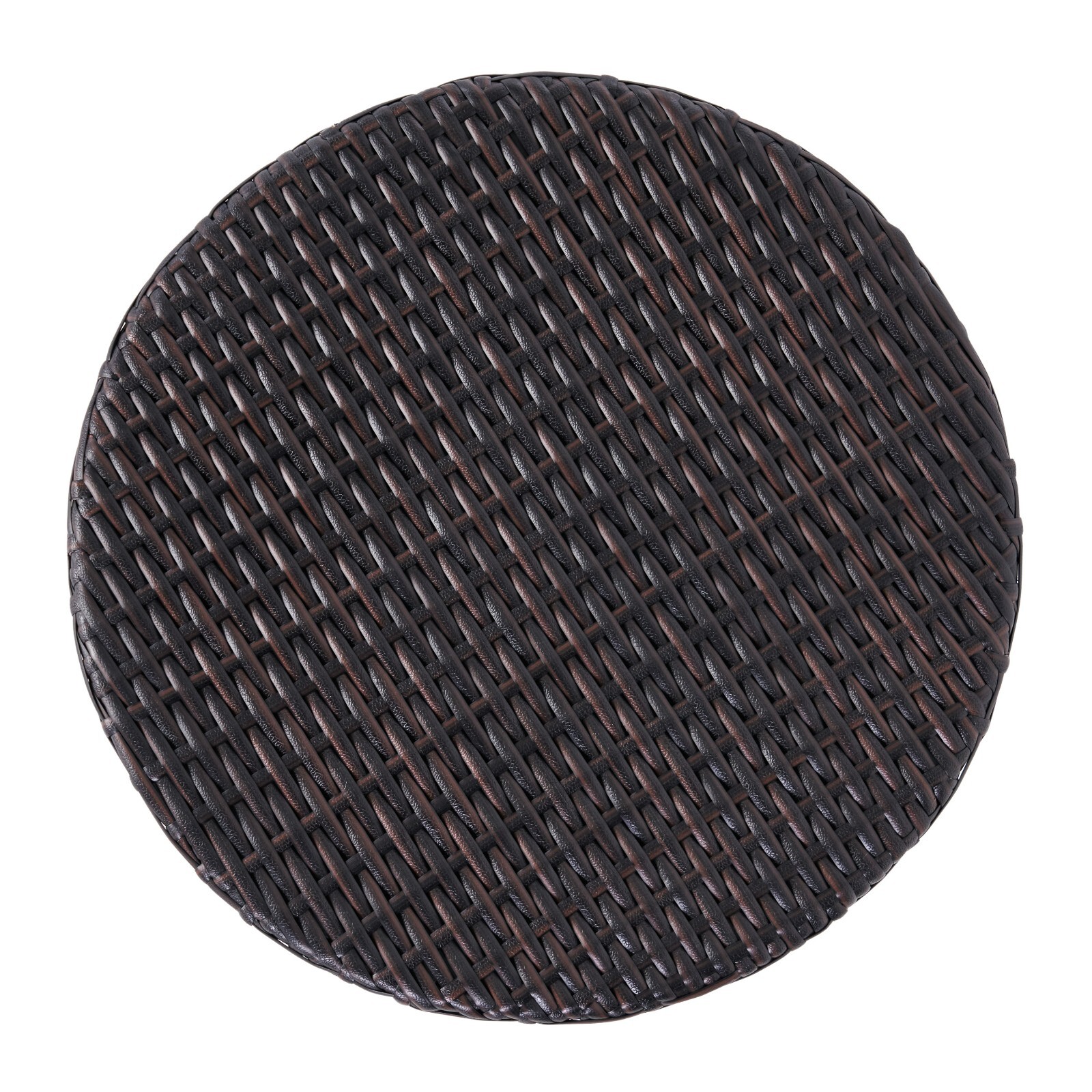 Outdoor Wicker Barrel Side Table, Multibrown