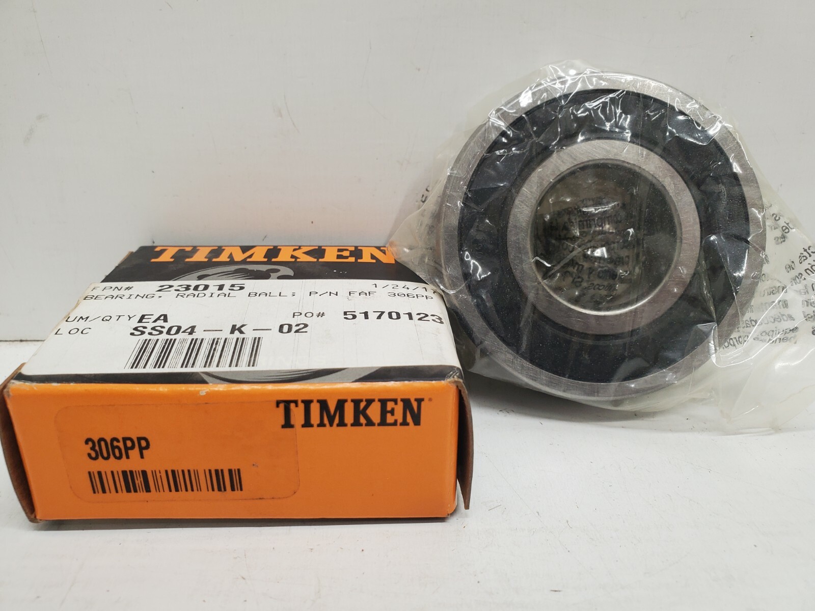 NEW IN BOX! TIMKEN BALL BEARING 306PP