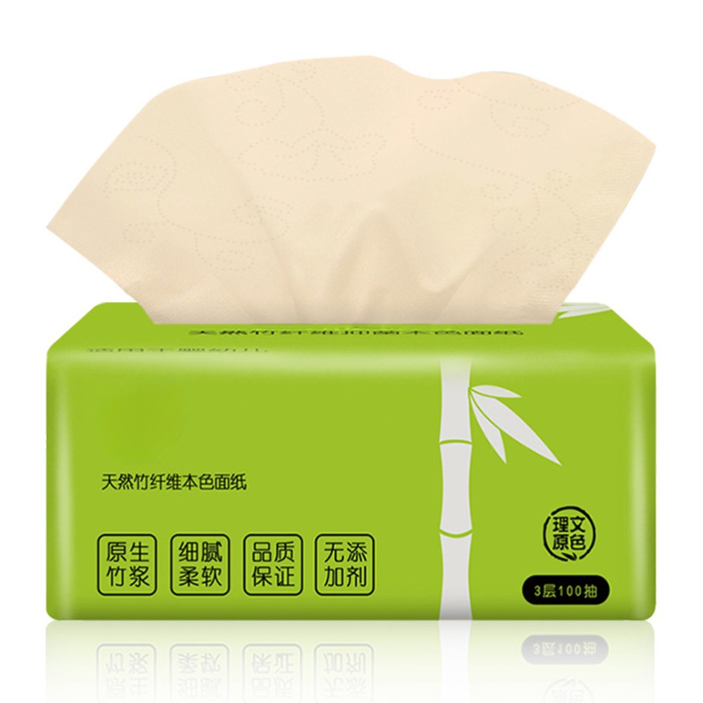 Facial Tissues Recycled Paper Extraction Bamboo Pulp Toilet Napkin