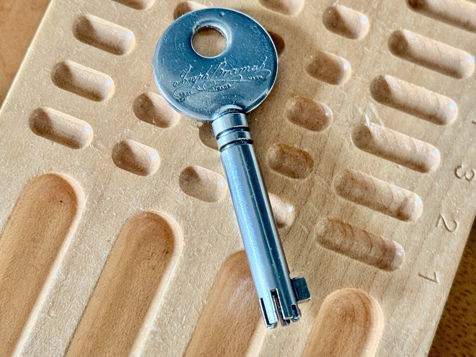 Bramah High Security Lock KEY Locksport Locksmith Collector