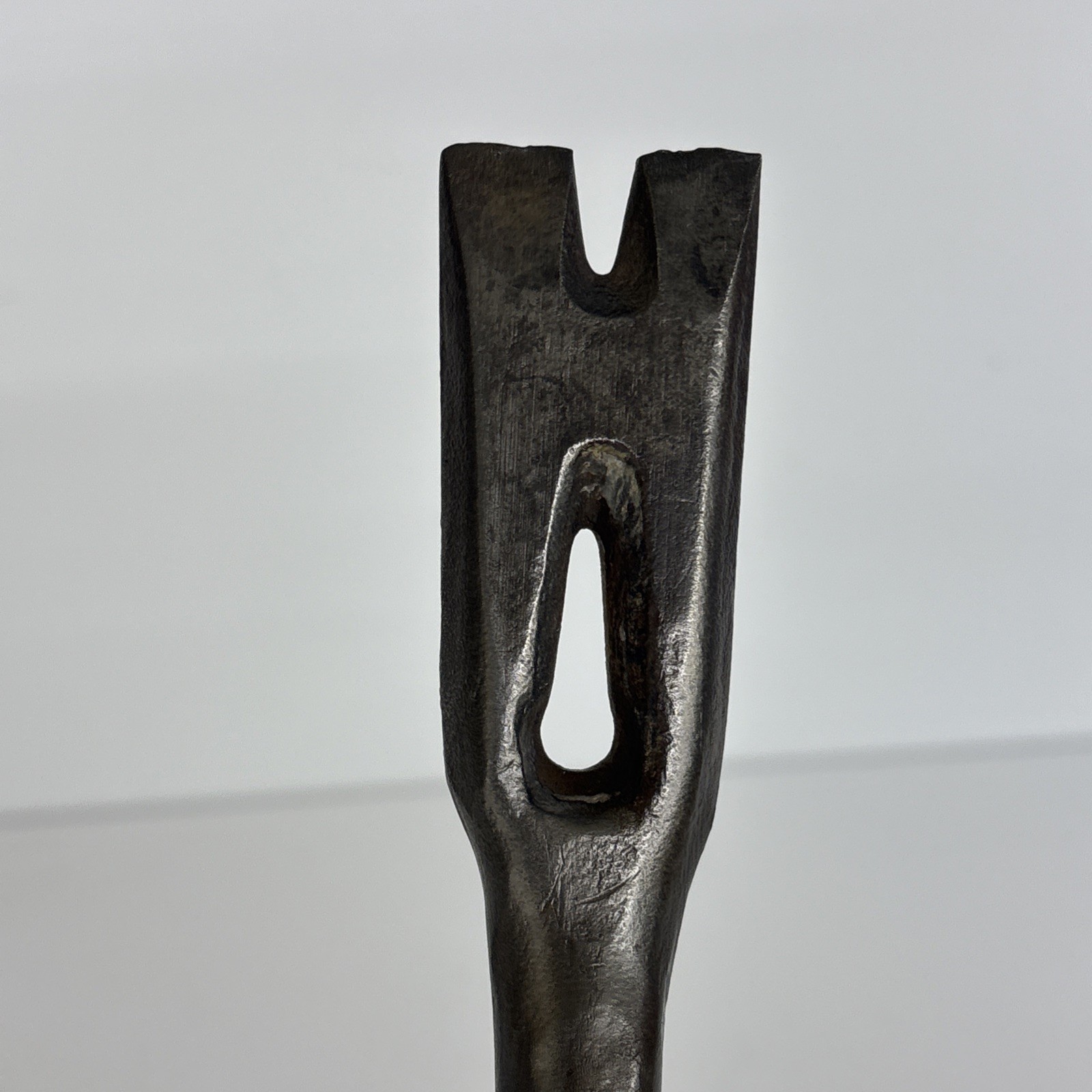 Vintage 10” Solid Steel Pry Bar Nail Puller Wrecking Tool