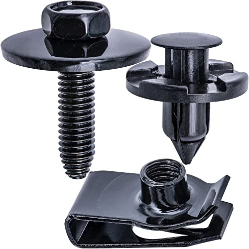 50pcs Lower Engine Splash Shield Bolts, Clips Push Pins Hardware Kit for