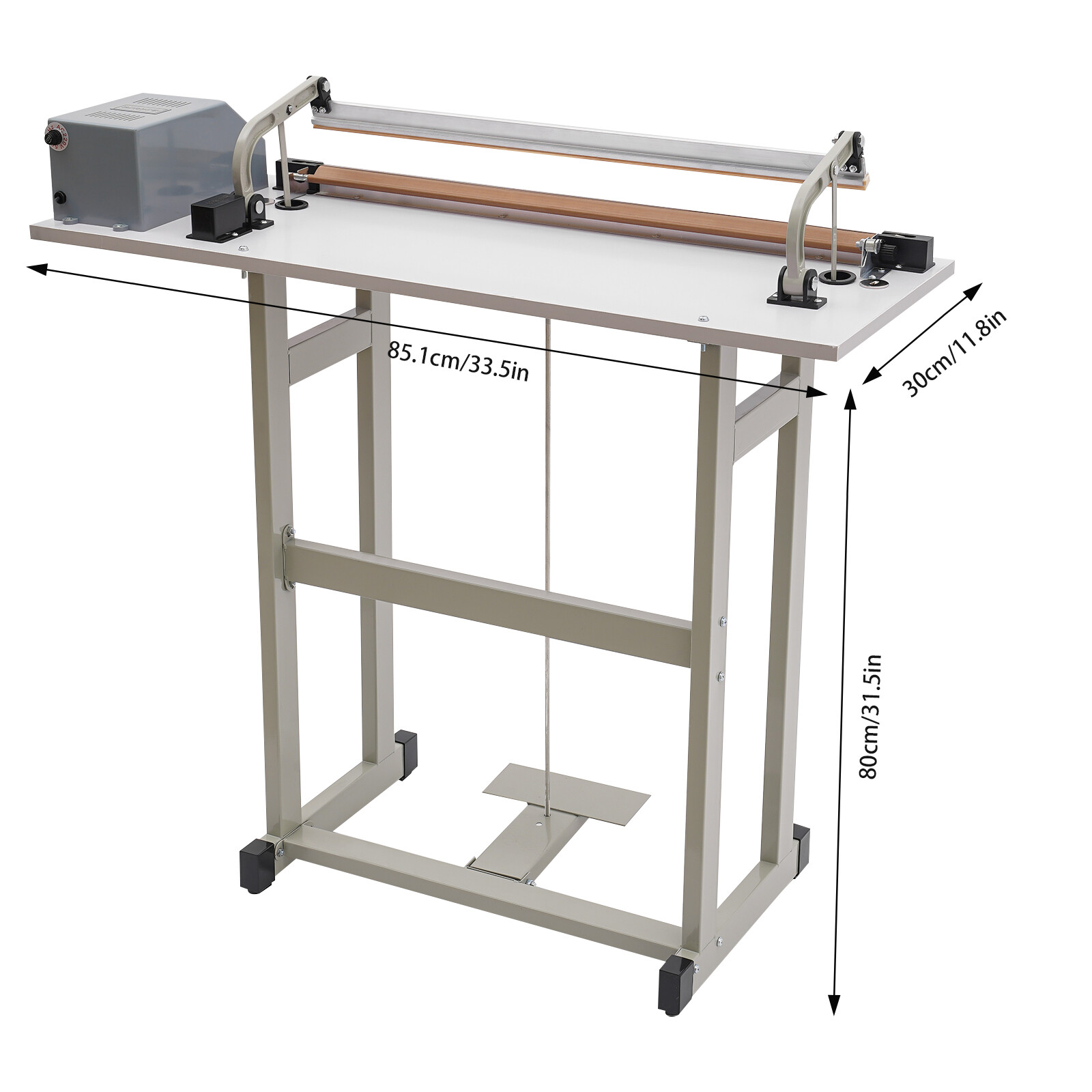 22.83" Foot Pedal Impulse Sealer heat sealing machine,Plastic Bag sealer AC220V