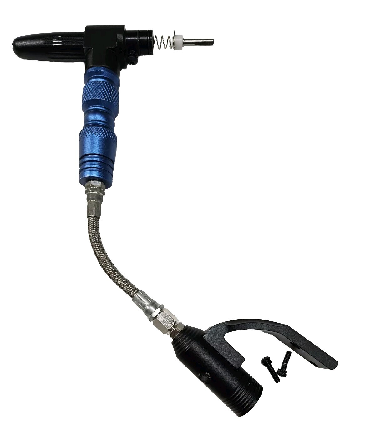 Spyder Electra Blue Black Paintball Gun Vertical Grip Tank BottomLine Valve Hose