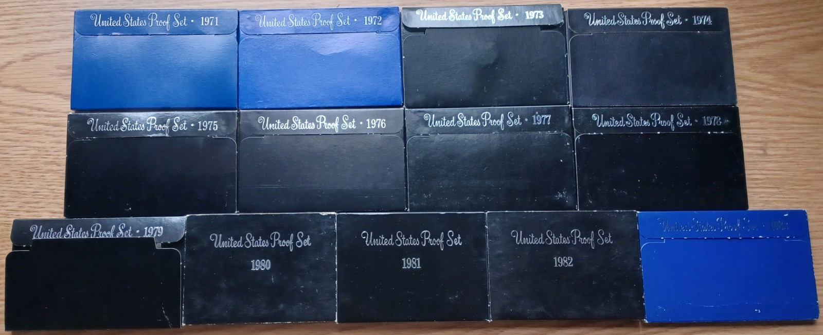 1971 thru 1983 US Mint Clad Proof Coin Sets w/ OGP, Lot of 13 Sets San Francisco