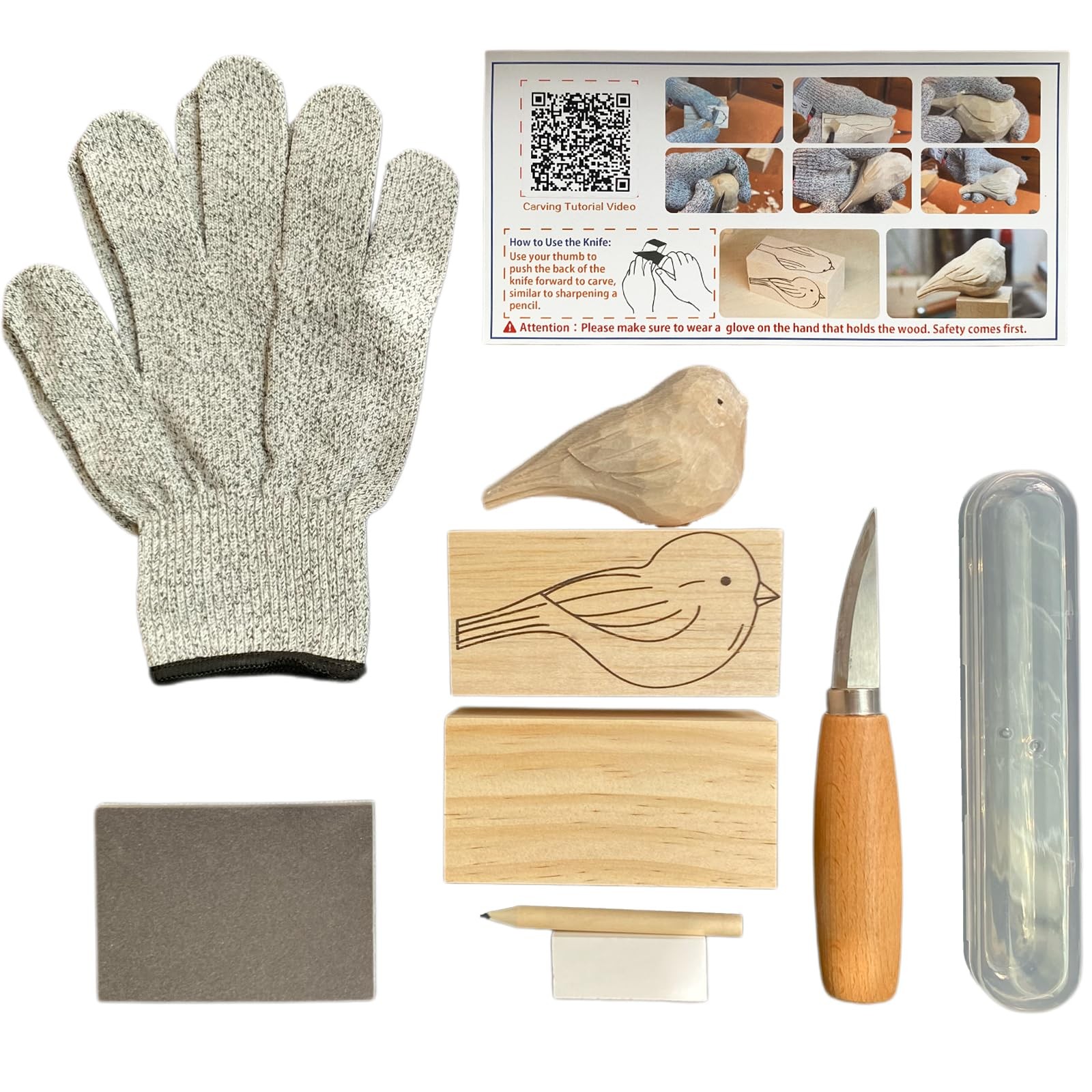 Wood Carving Kit for Beginners, Essential Wood Whittling Kit for Beginners, K...