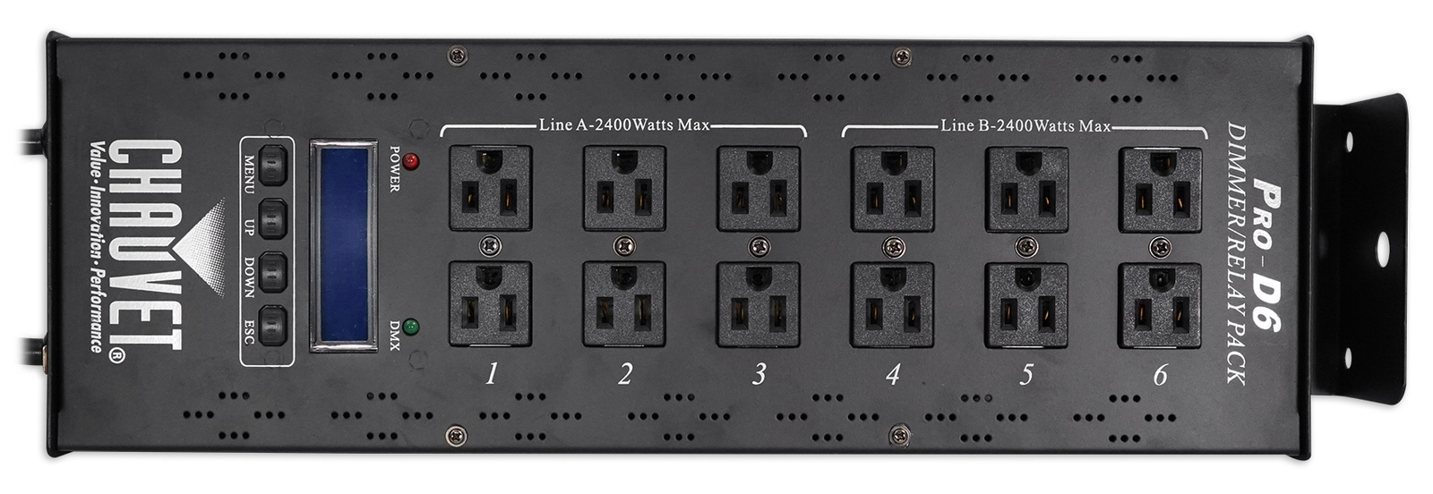 Chauvet PRO-D6 6 Ch 20A DMX-512 Dimmer Switch Pack Simultanious115V and 230V