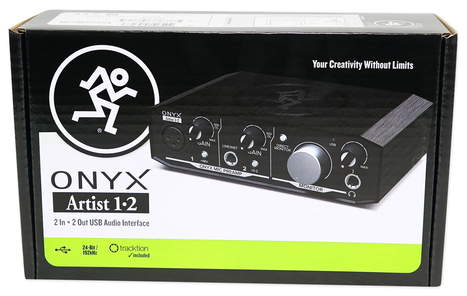 Mackie Onyx Artist 1.2 2x2 USB Recording Studio Interface+Microphone+Cable+Mount