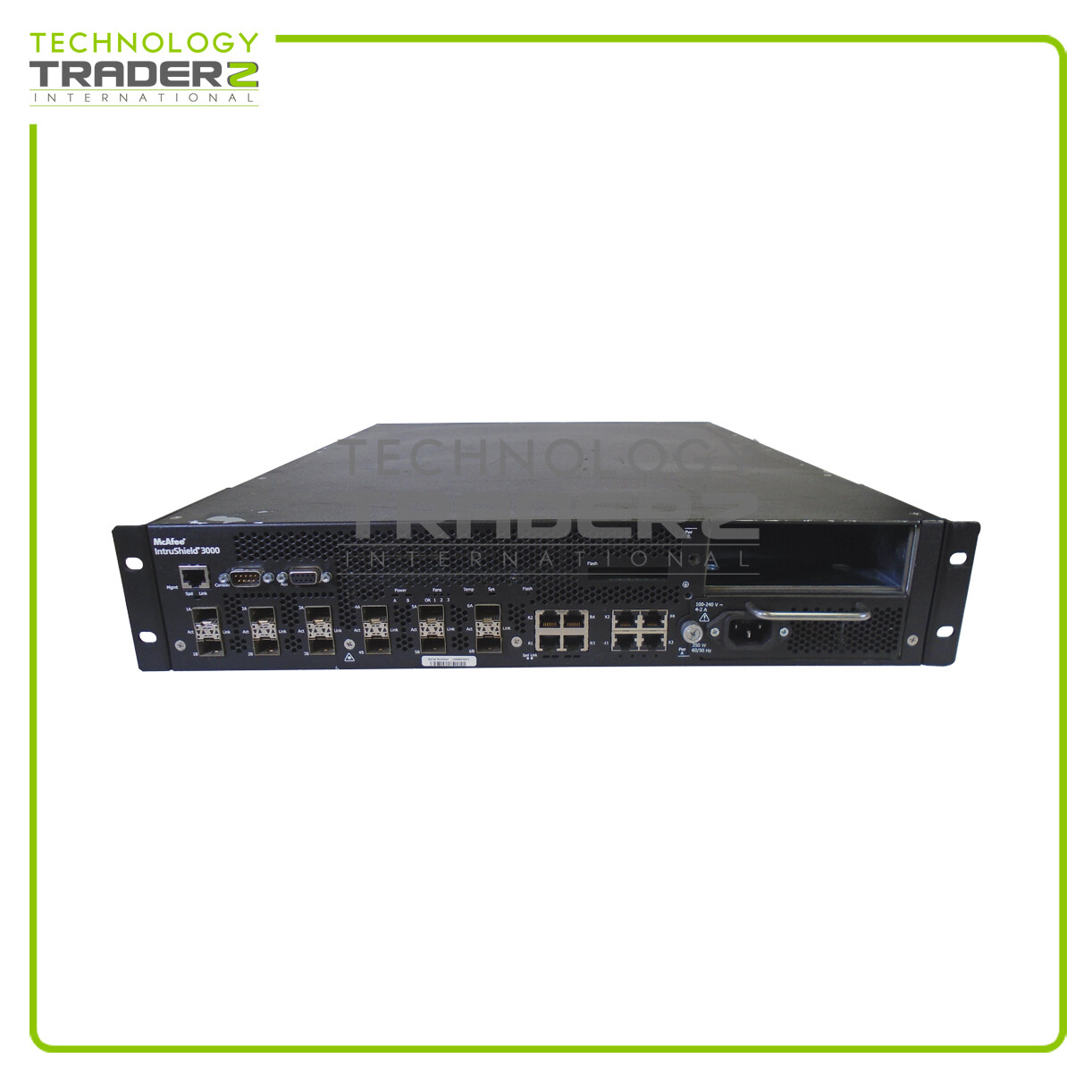 McAfee IntruShield I-3000 Network Sensor Security Appliance W/ 1x PWS & Ears
