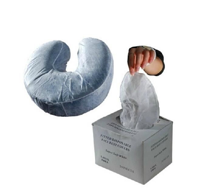 Disposable Spa Massage Table Fitted Crescent Face Head Rest Cushion Cover