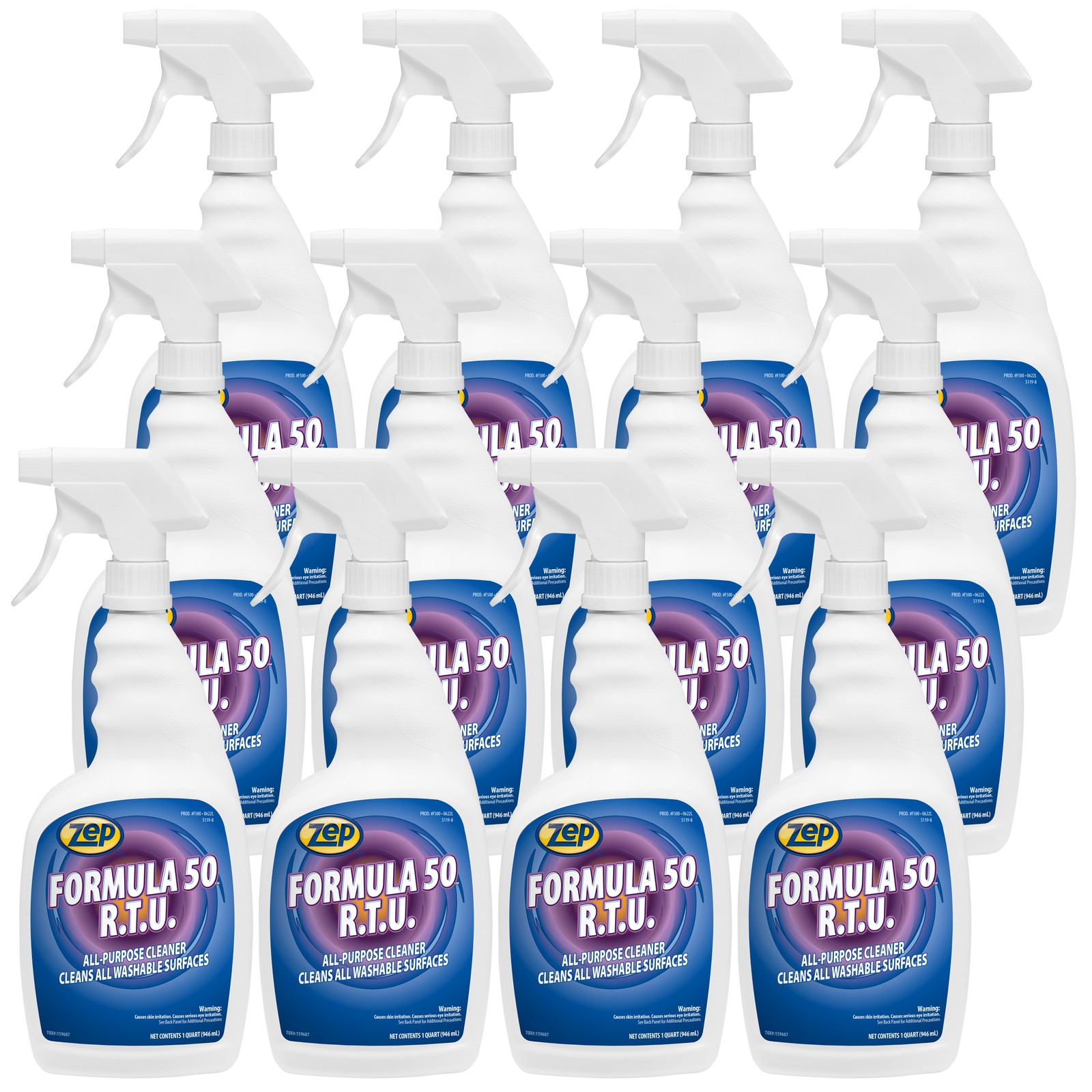 Zep Formula 50 R.T.U. All-Purpose Cleaner -1 Qt (Case of 12) -F50001 -