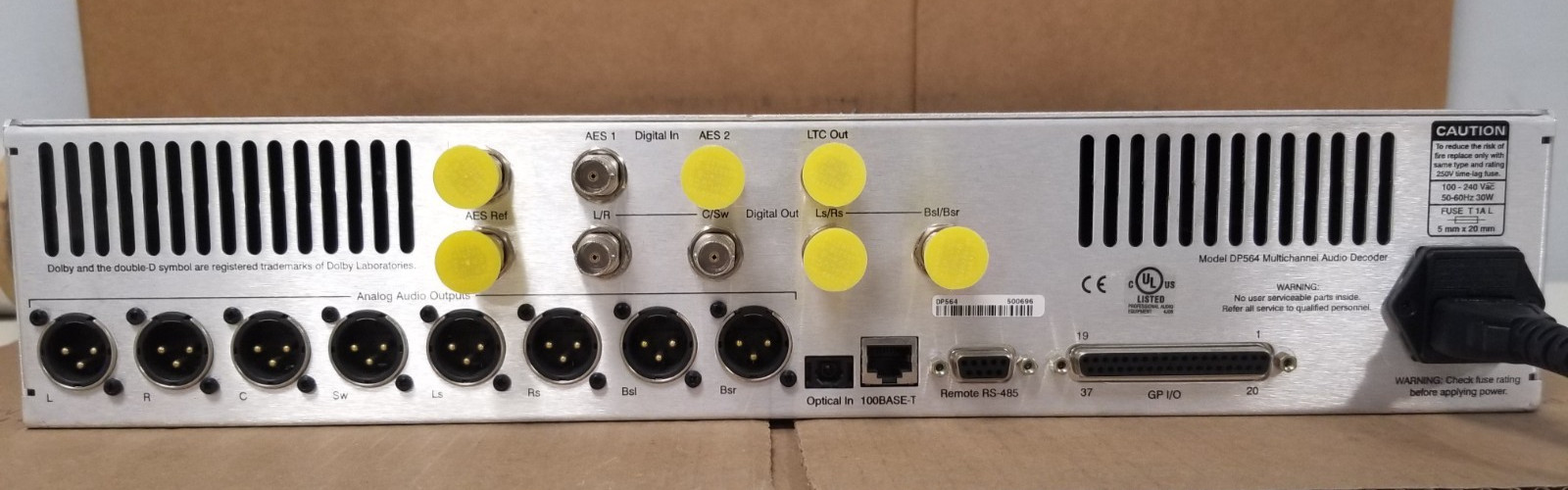 PARTS! Dolby DP-564 ProLogic Multichannel Decoder (TESTED TO POWER ON)
