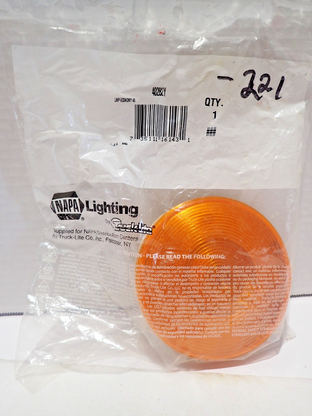 Genuine Napa 40282Y  Truck-Lite Turn and Tail Lamp. Free Shipping!