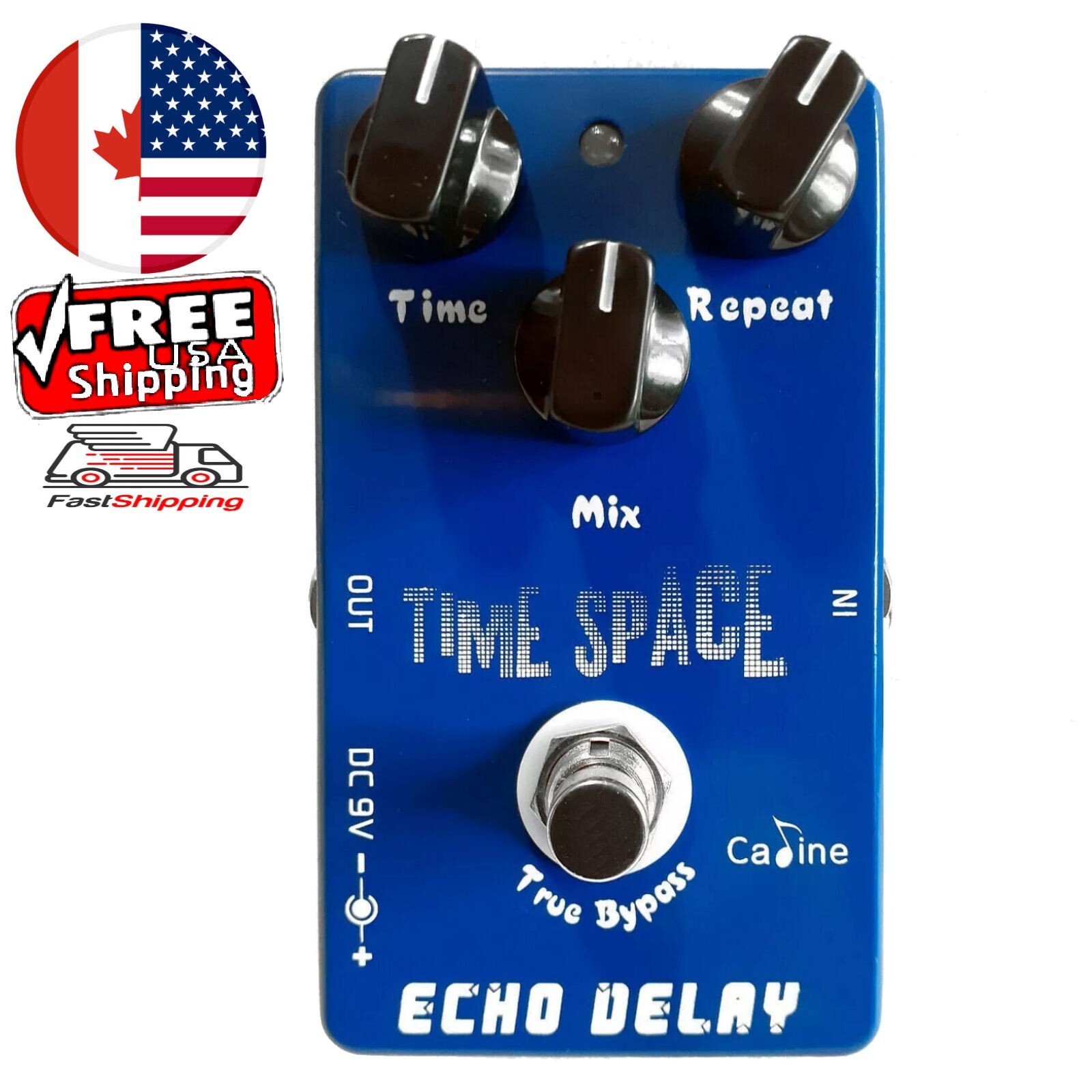 Caline CP-17 PLUS Time Space Echo Delay Guitar Effects Pedal 600ms Max CAN Vers