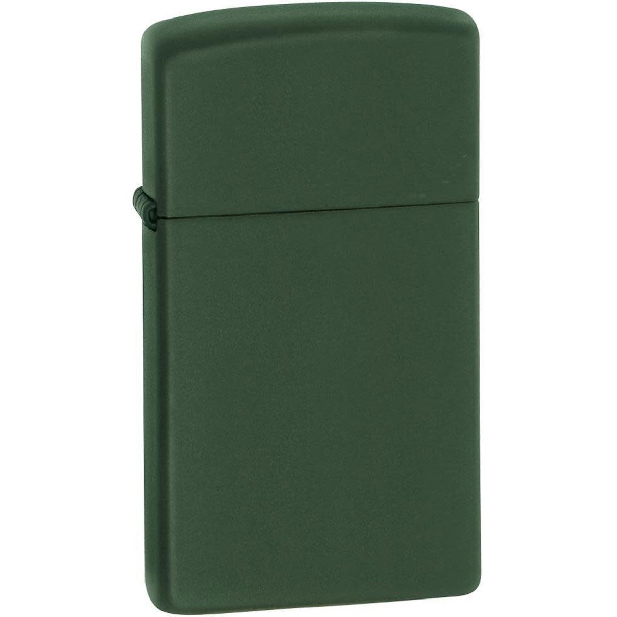 Zippo Windproof Lighter Slim Green Matte Metal Construction Refillable 1627
