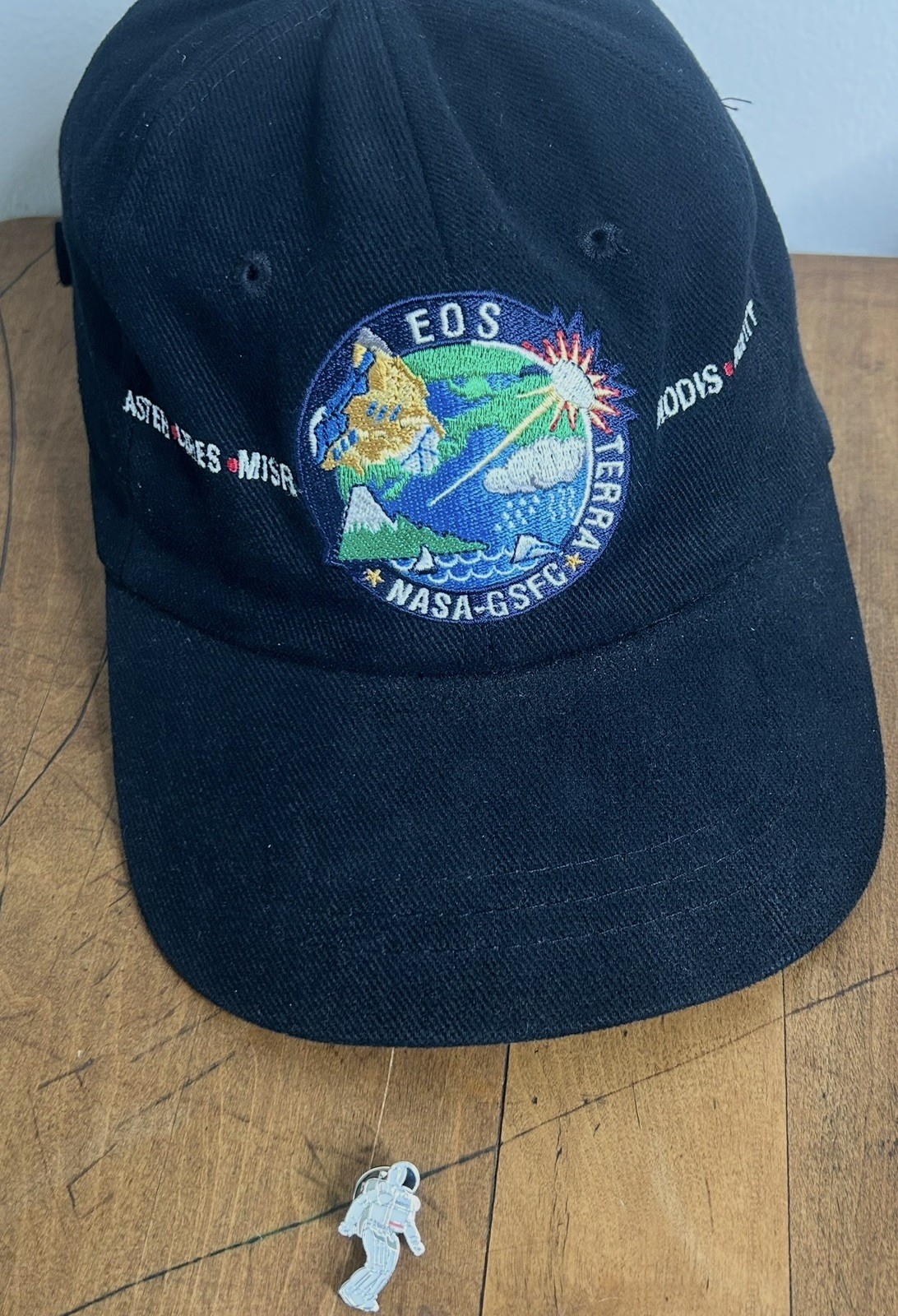 Vintage NASA Astronaut Enamel Pin & NASA EOS 5-Panel Baseball Hat