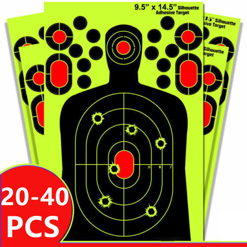20PCS 15”X 10" Shooting Targets Splatter Reactive Paper Target Adhesive Exercise