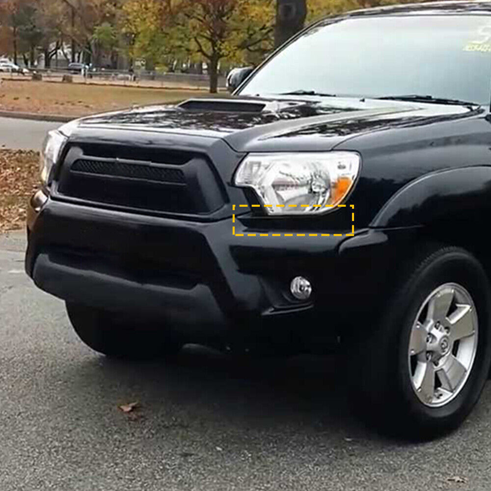 For 2012-2015 Toyota Tacoma 2pcs Front Bumper Trim Cover Headlight Filler Grill